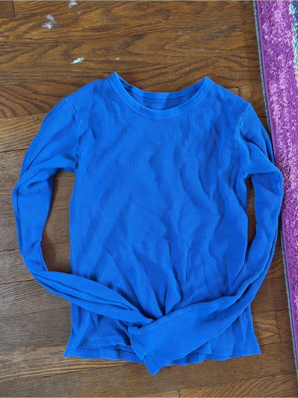 Long sleeve Brandy Melville waffle electric blue